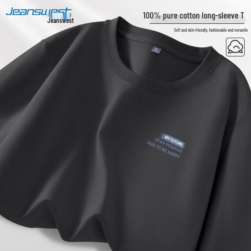 Jeanswest Men's Casual Cotton Long Sleeve T-Shirt