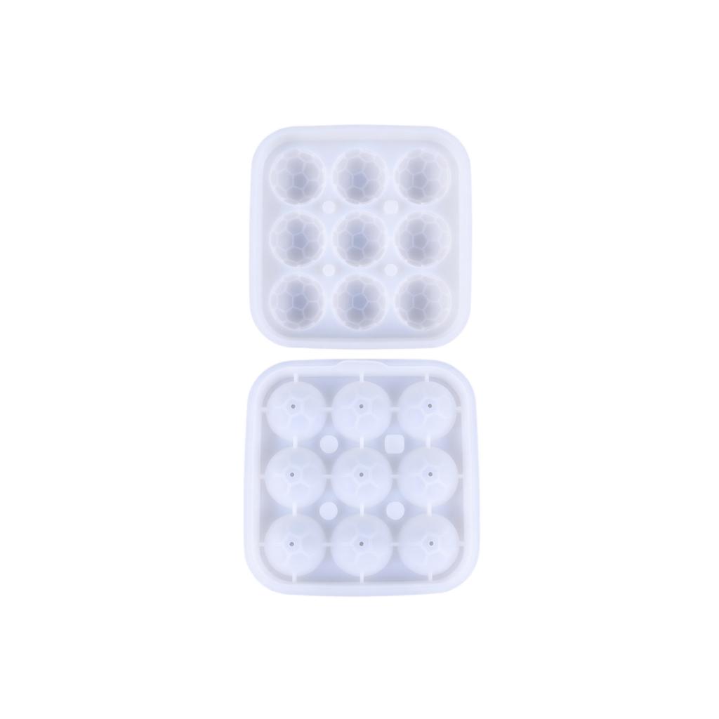 Silicone Soccer Ball Ice Cube Mold Tray Flexible Non-Stick 3D Football Shape Ice Maker for Beverages and Party Use Durable and Easy to Clean