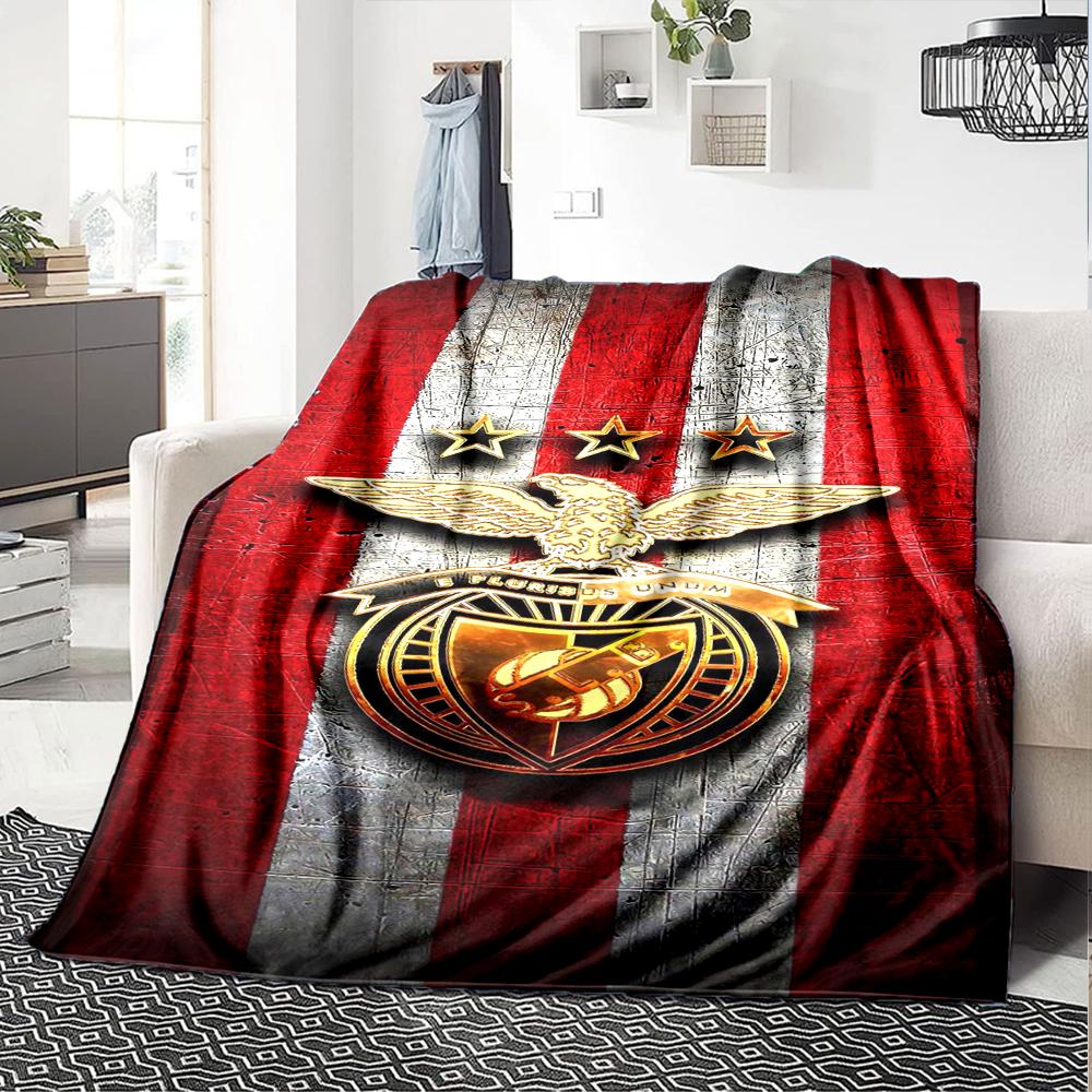 Benfica Motiv Aufdruck Decke - Perfekt für Sofa, Bett, Reisen & Außenbereich | Maschinenwaschbar, Gemütlich & Langlebig.