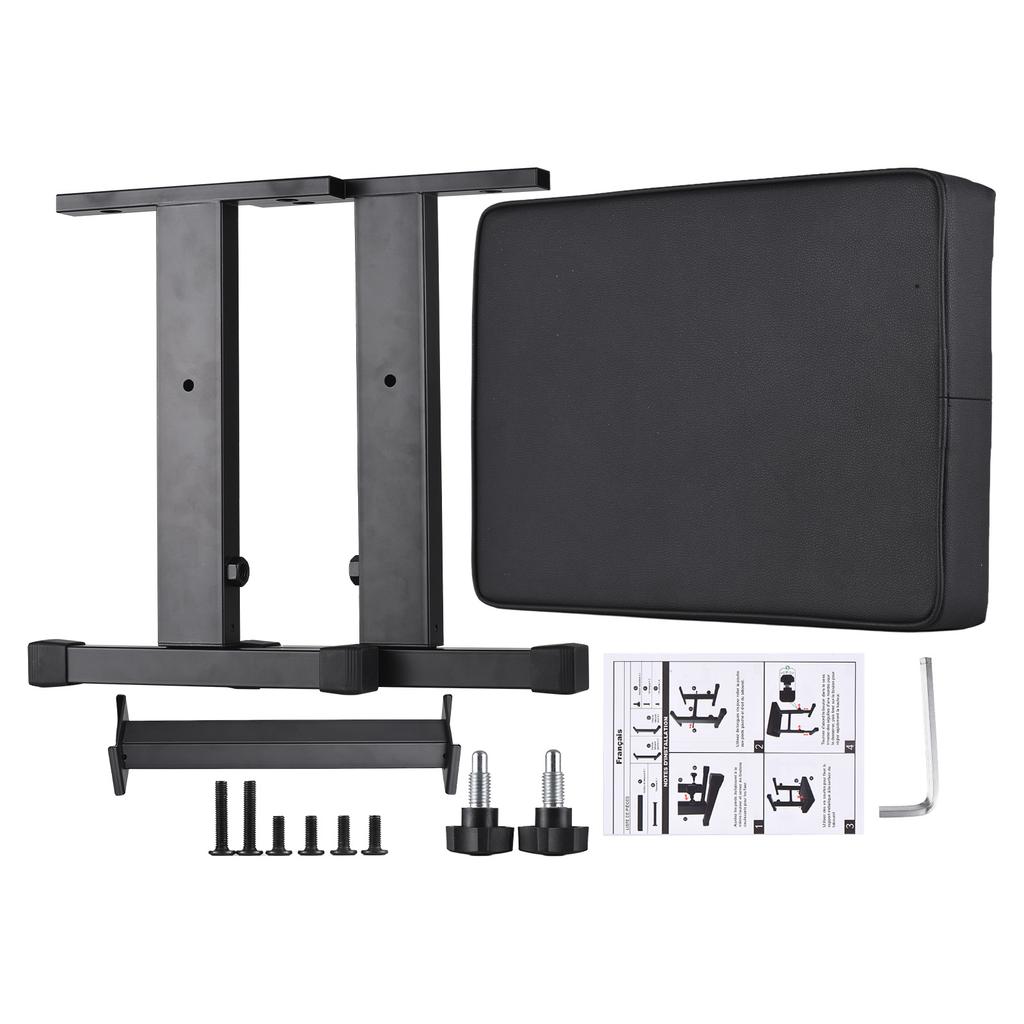 Piano Bench Adjustable Stool 4 Gear Adjustable Height with Comfortable Padded Cushion for Musicians Student Home School