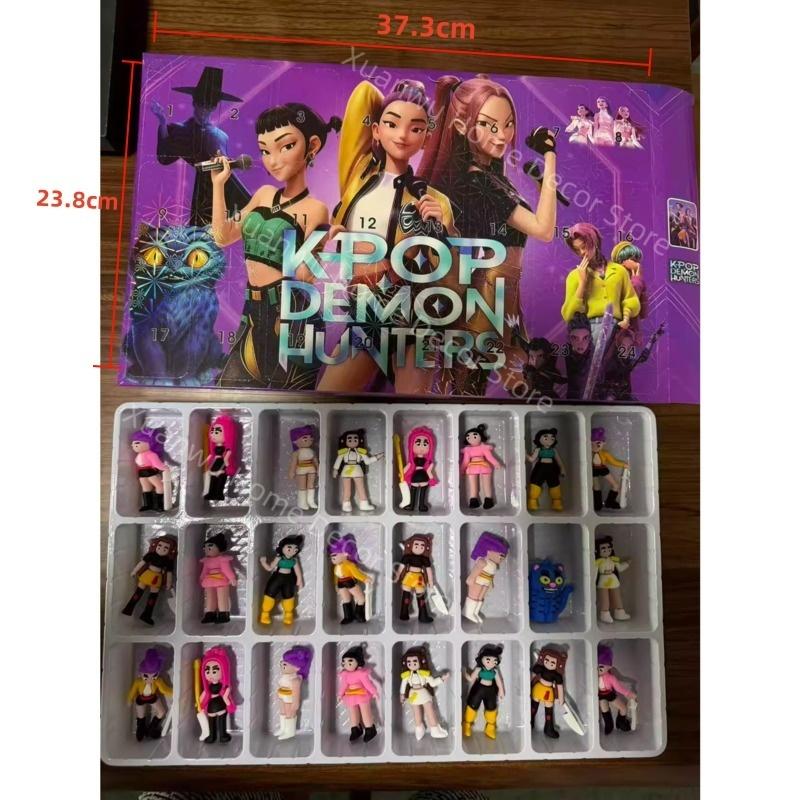  3D K Pop Demon Hunters Advent Calendar K-Pop Demon Hunters Rumi Mira Zoey Christmas Countdown Advent Calendar Gift 24 Days
