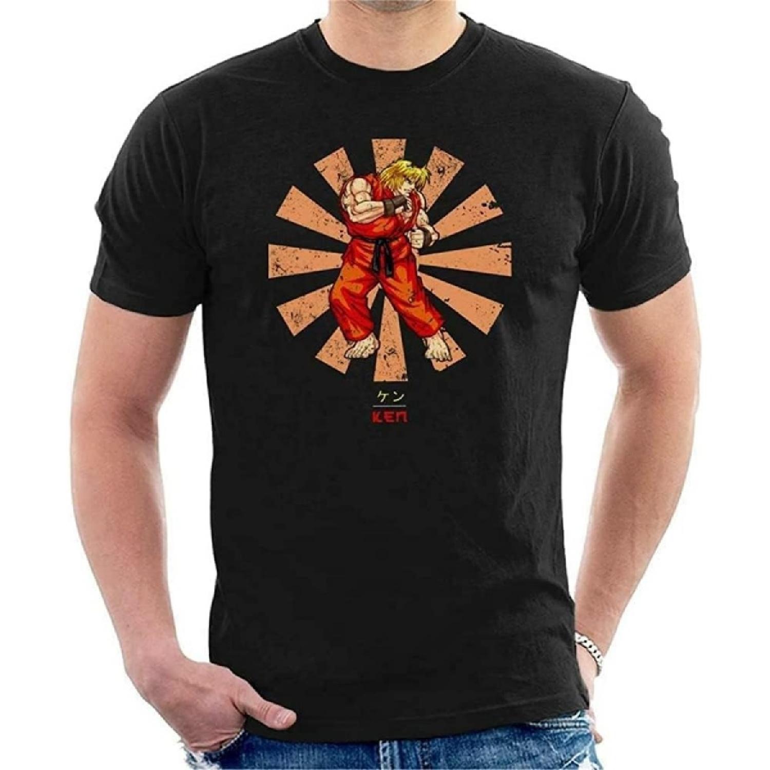 Hatem Ken Street Fighter Retro Men s T Shirt Black S