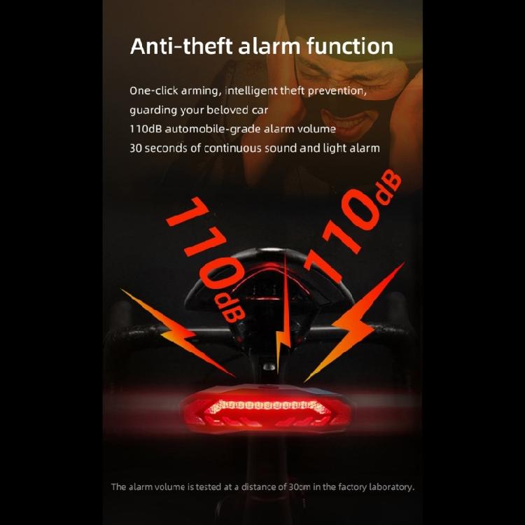 Automatic Dimming Intelligent Bikes Tail Light With Motion Detection Brake Warning for Effortlessly Night Ride