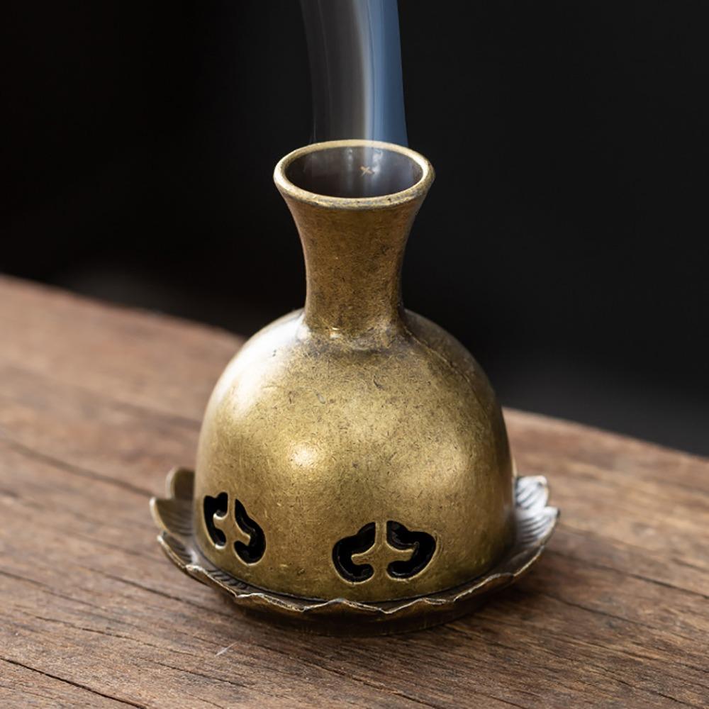Creative Chinese Style Incense Burner Zinc Alloy Vertical Incense Holder Good Symbolism Accessories Incense Burning Gifts