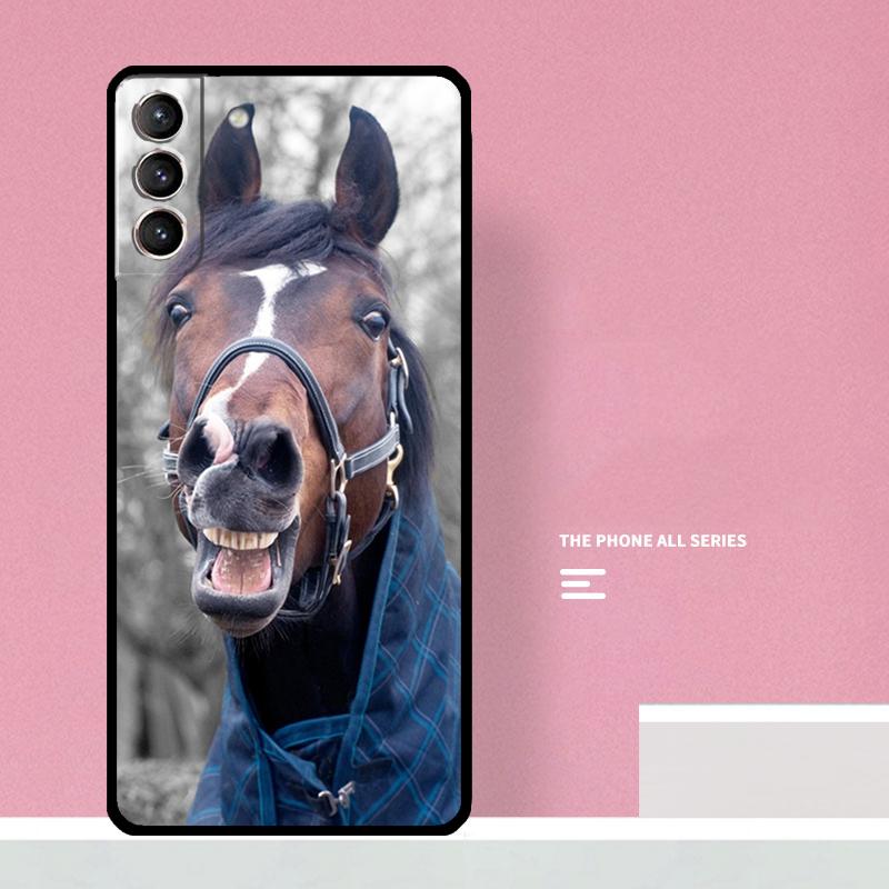 Funny Horse Animal Case For Samsung Galaxy S23 Ultra S20 FE S21 FE Note 10 20 S8 S9 S10 Plus S22 Ultra Cover