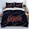 Art Style Unique Slayer Heavy Metal Band Music Bedding Set Queen/King Size Duvet Cover Comforter Soft Bed Sheet Set Home Decor