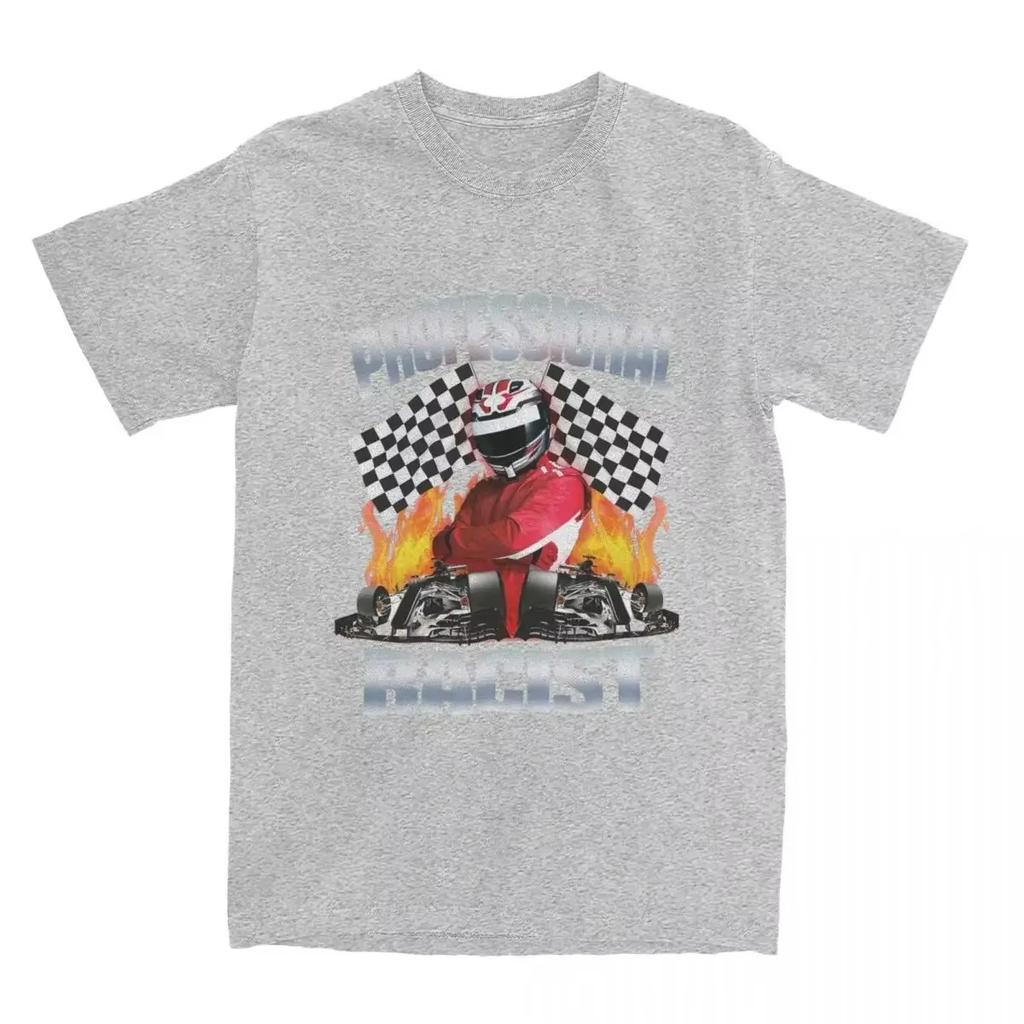 Professional Certified Racist Racing Meme T-Shirt Summer Cotton Casual Harajuku Retro Style Crew Neck Unisex Oversized Loose Top