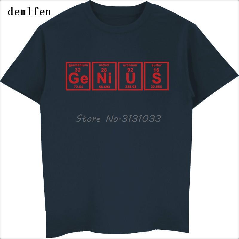 Funny Genius Periodic Table Science Chemistry T-shirt Summer Adult Printed Mens Cotton T Shirt Casual Unisex Tees Tops