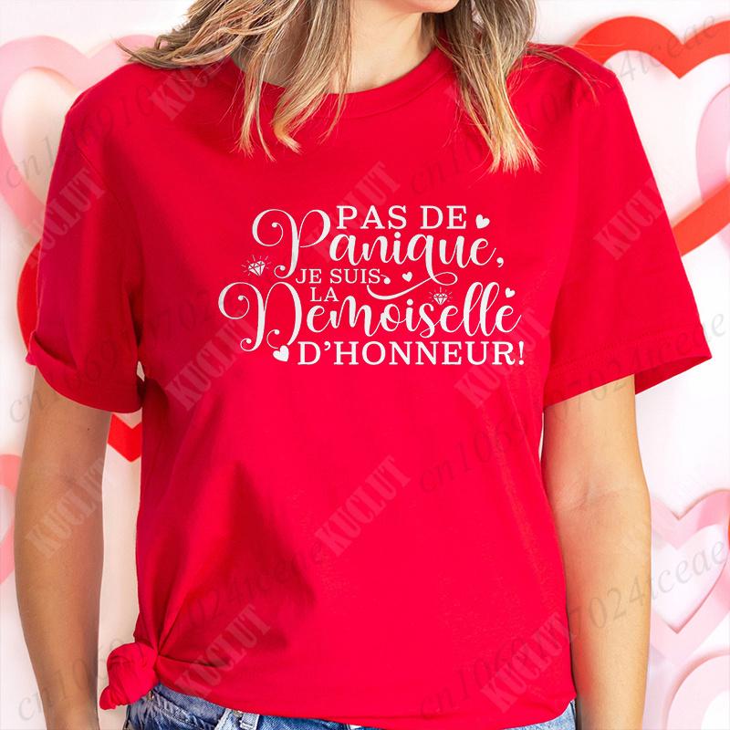 Humor French Bachelorette Party T-Shirt Girls Single Farewell Tees Team Evjf Future Bride Shirt Funny Bridal Shower Wedding Tops