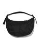 Suade Halfmoon Cross Bag [Black]