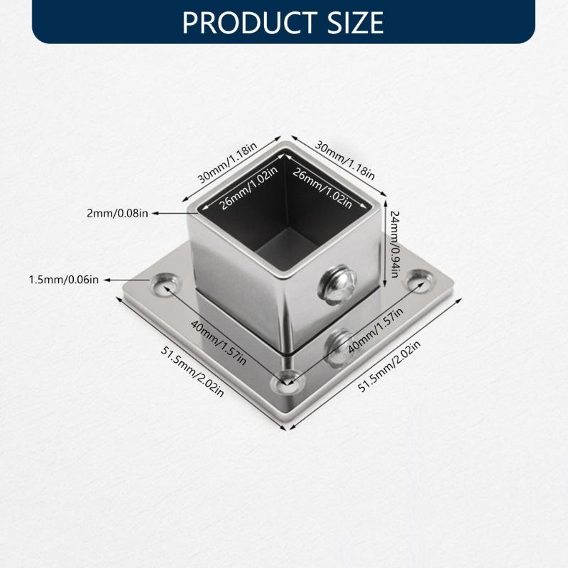 Universal Wall Mounted Pipe Bracket Heavy Duty Steel Construction Side Mount Flange Base Brackets For Closet Rod