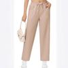 2025 Versatile High-Waisted Straight-Leg Drawstring Pants with Double Side Pockets