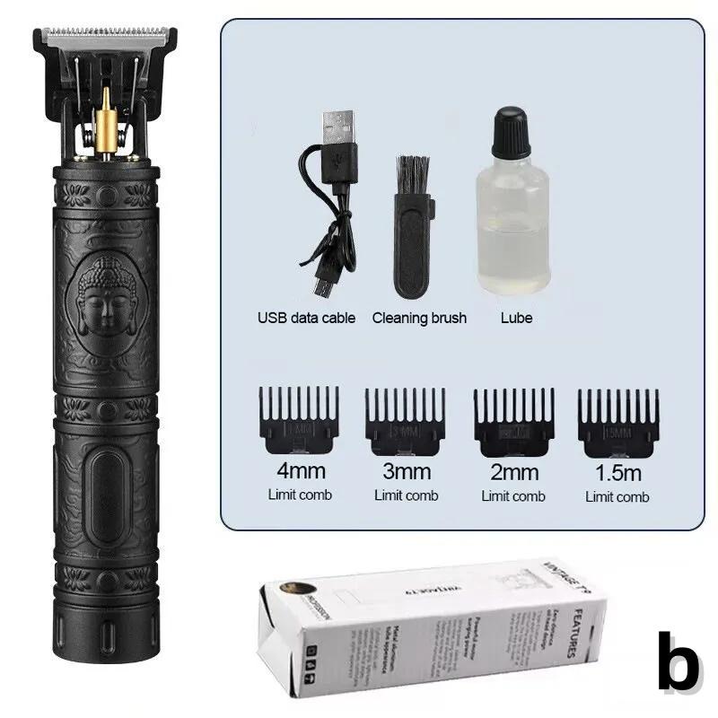 

Електрична Акумуляторна Машинка для Стрижки Волосся Професійний Тример для Волосся Барбера для Чоловіків Кліпер Бритва Борода Запальничка b