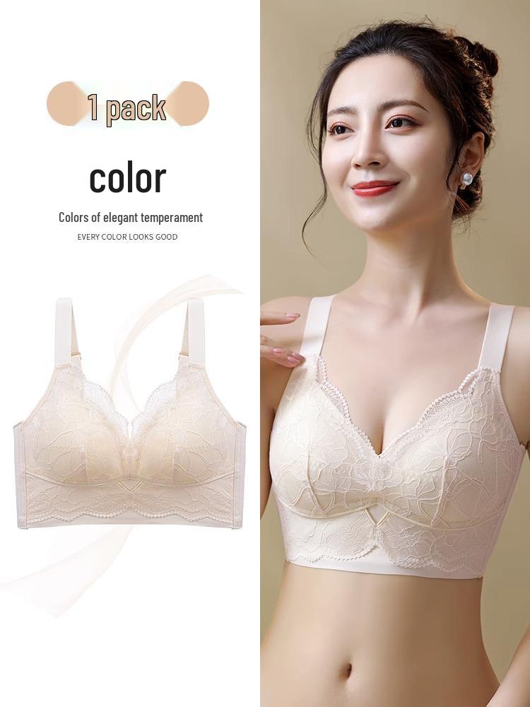 Plus Size Adjustable Push-Up Bra for Large Busts: Side Support, Posture Correcting, Anti-Sagging, Minimizing Design.