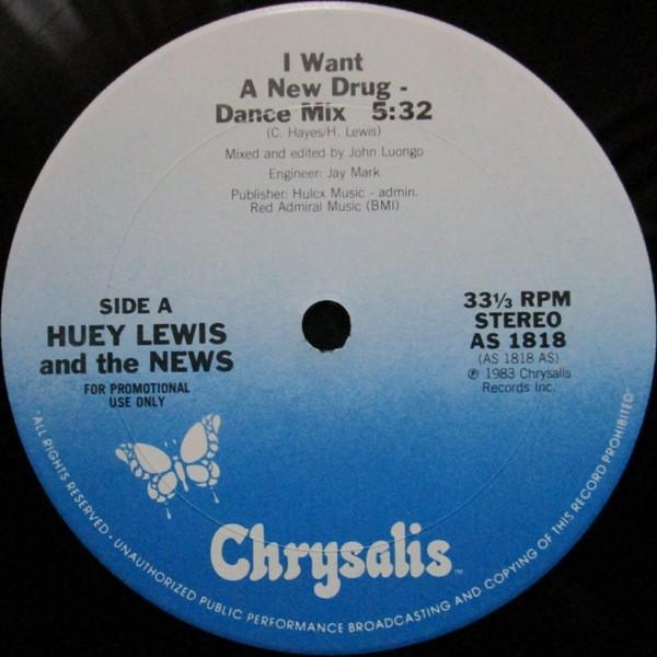 

Виниловая пластинка HUEY LEWIS THE NEWS I Want A New Drug AS1818 CHRYSALIS 1983 США Рок Б/у