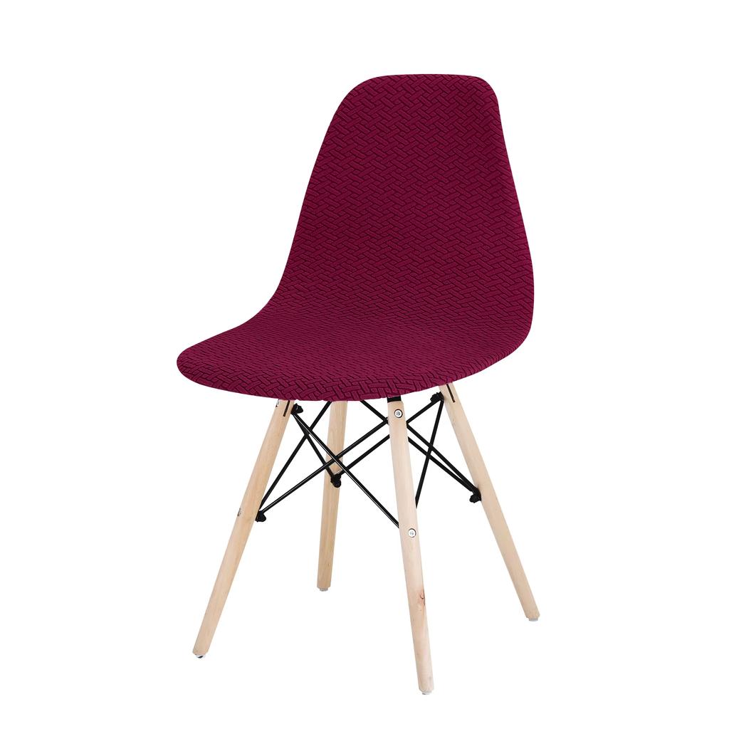 Husă Scaun Shell Jacqaurd Elastică Husă Scaun de Dining Elastică Culoare Solidă Fără Brațe Husă Scaun Nuntă Hotel Banchet 1 Buc