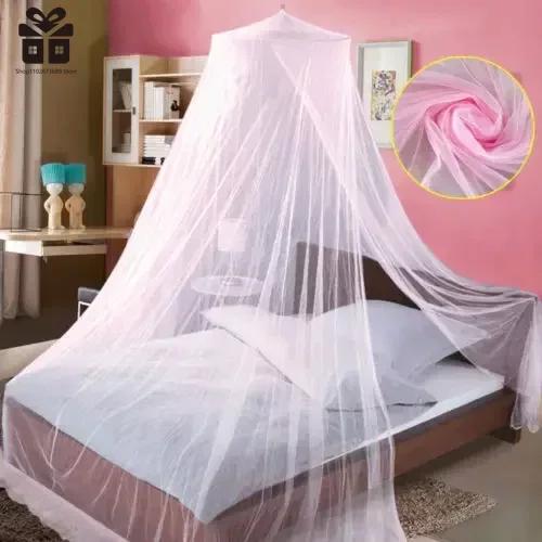 4 Colors Summer Elgant Hung Dome Mosquito Net for Double Bed Summer Polyester Mesh Fabric Home Bedroom Baby Adults Hanging Decor