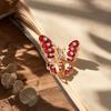 Butterfly Brooch with Colorful Enamel and Crystal Accents Elegant Design Lightweight Metal Alloy Pin for Clothing Accessories