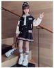 2024 Mädchen Koreanischer Stil Baseballjacke & Plisseerock Set - Frühling/Herbst Trendiges Zweiteiler für Große Kinder
