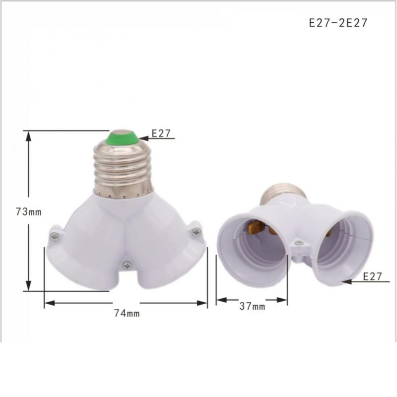 Screw E27 LED Base Light Lamp Bulb Socket E27 To E27/2-head Dual Head  Adapter Lamp Holder E27 Socket Bulb Holder