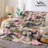Pink Camo Flannel Blanket Warm Soft Halloween Christmas Decorative Couch Warm Cozy All-Season Gift