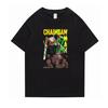 Chainsaw Man Cartoon Cartoon-Druck Mode T-Shirt, Herren Casual Rundhals-Shirt 100% Baumwolle