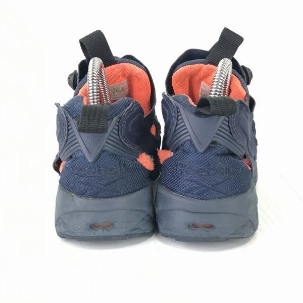 Reebok Instapump Fury Tech Low-Cut Sneakers Lightweight Comfortable Sole Navy × Orange Size 23.5(USED)