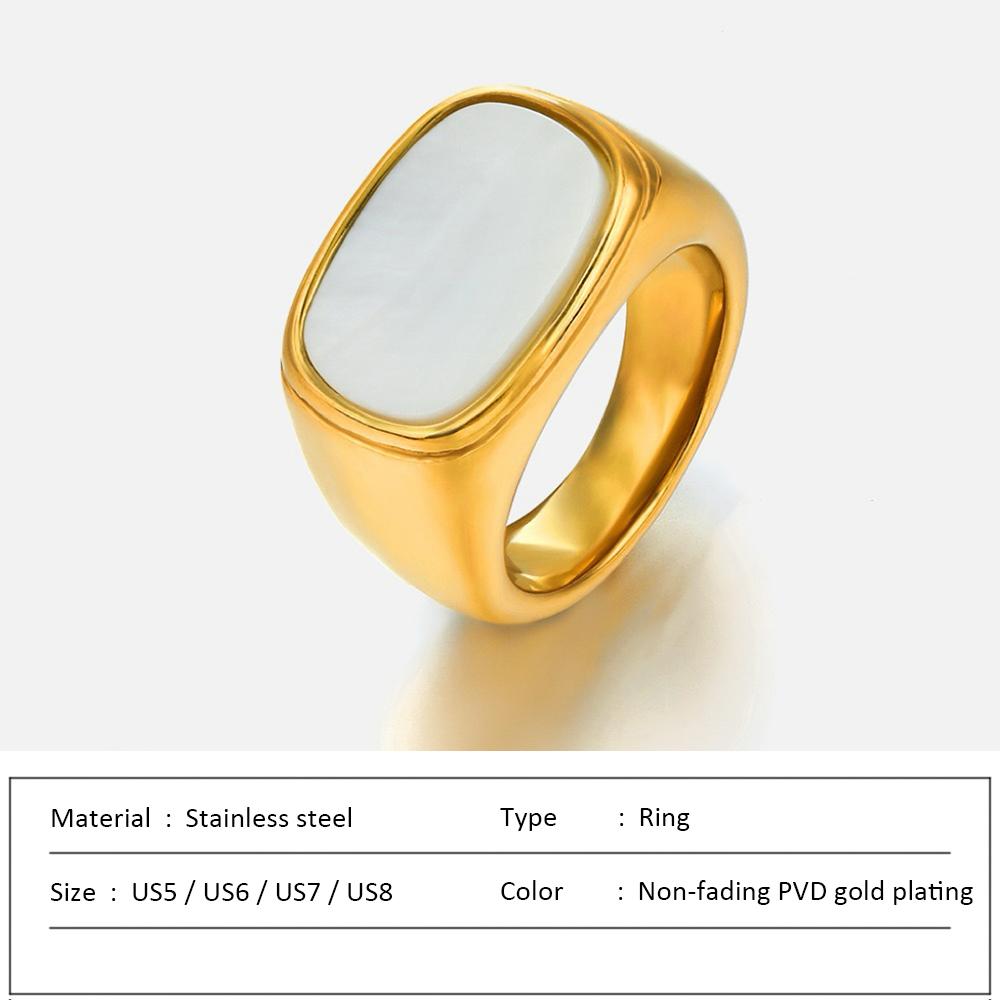 Waterproof Stainless Steel Ring for Women Non-fading Heart Ring Stylish Metal Rings Simple New Jewelry