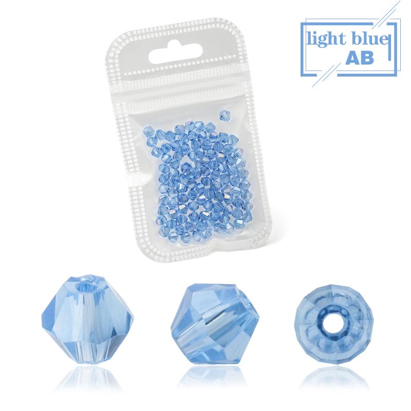 1000pcs  Wholesale Big Bag Colorful 4mm Bicone Crystal Beads Glass Beads Loose Spacer Beads Bracelet Jewelry Making Accessories