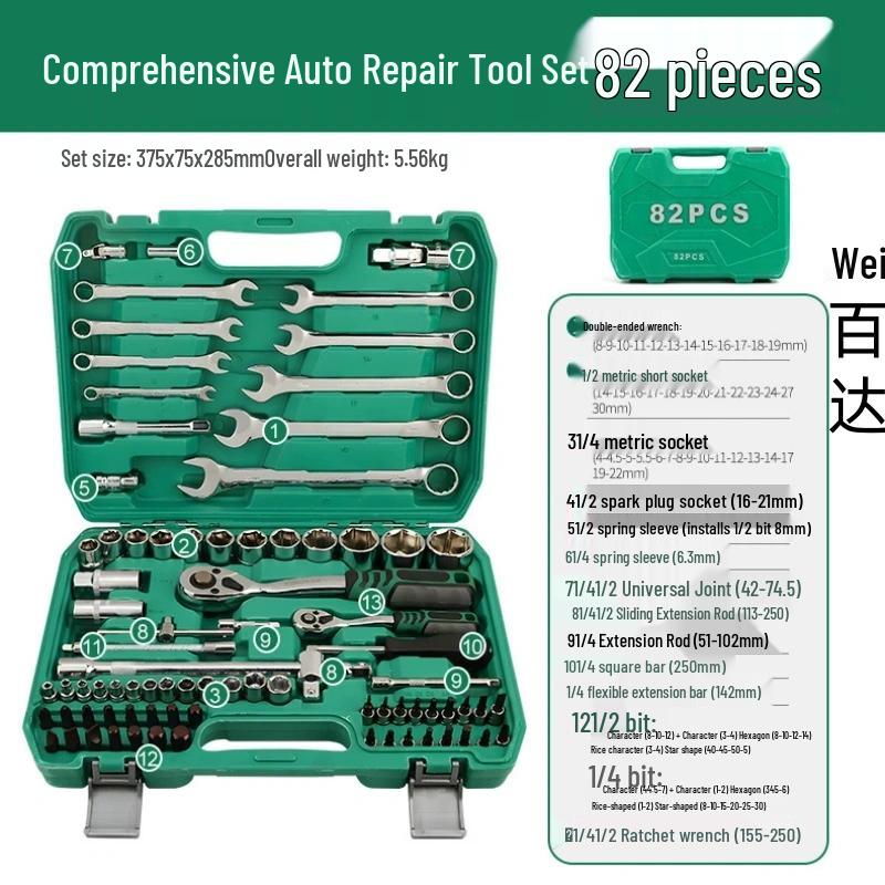 Weibaida Multi-functional Socket Wrench & Ratchet Toolbox Set