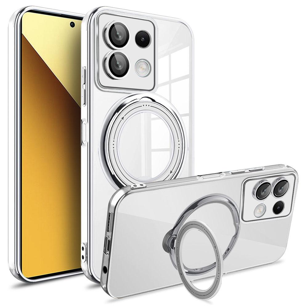 For Xiaomi Poco X6 5G/Redmi Note 13 Pro 5G Case Kickstand PC+TPU Magnetic Phone Cover