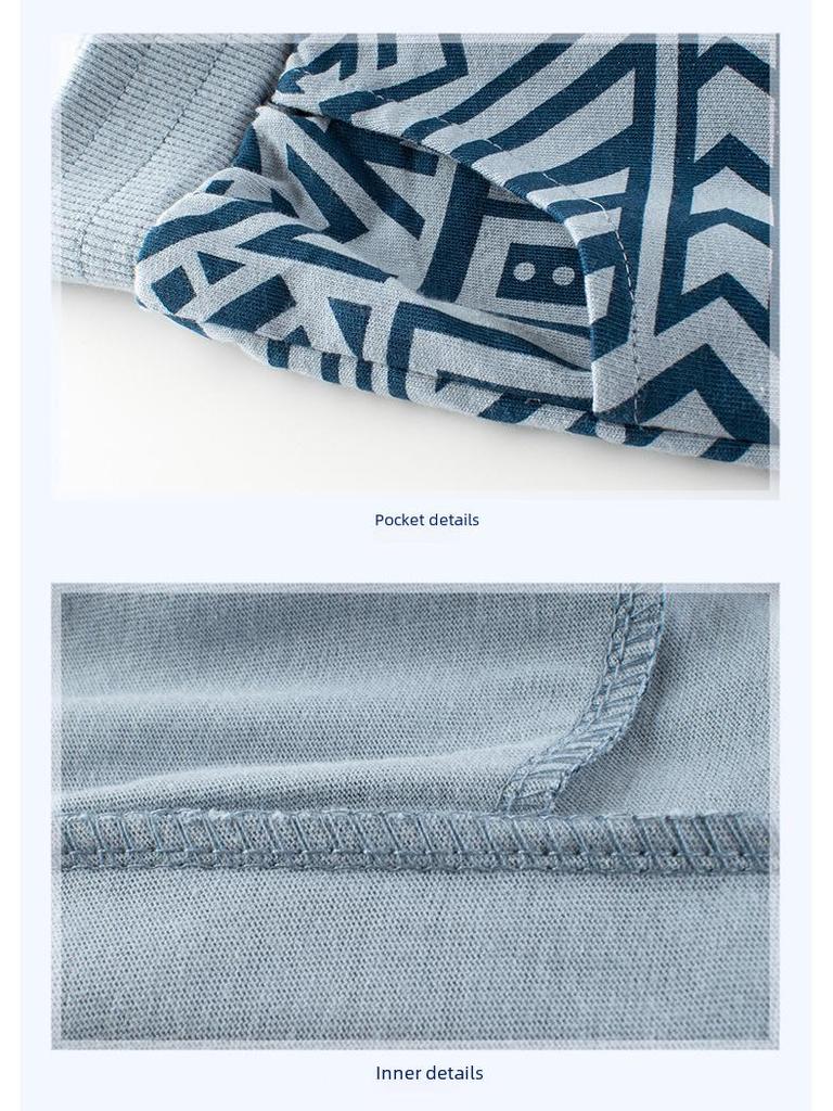 27Kids Lato 2025 Szorty Chłopięce w Stylu Koreańskim - Spodnie Pięciopunktowe dla Niemowląt, Jednoczęściowe