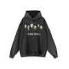Mens Oversized Streetwear Hoodie With Vintage Rap Hip-Hop Graphic Print Cotton Sweatshirt