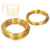 2 Rolls 1.0mm 2.0mm Aluminum DIY Jewelry Craft Making Wire Flexible Floral Jewelry Wire Gold
