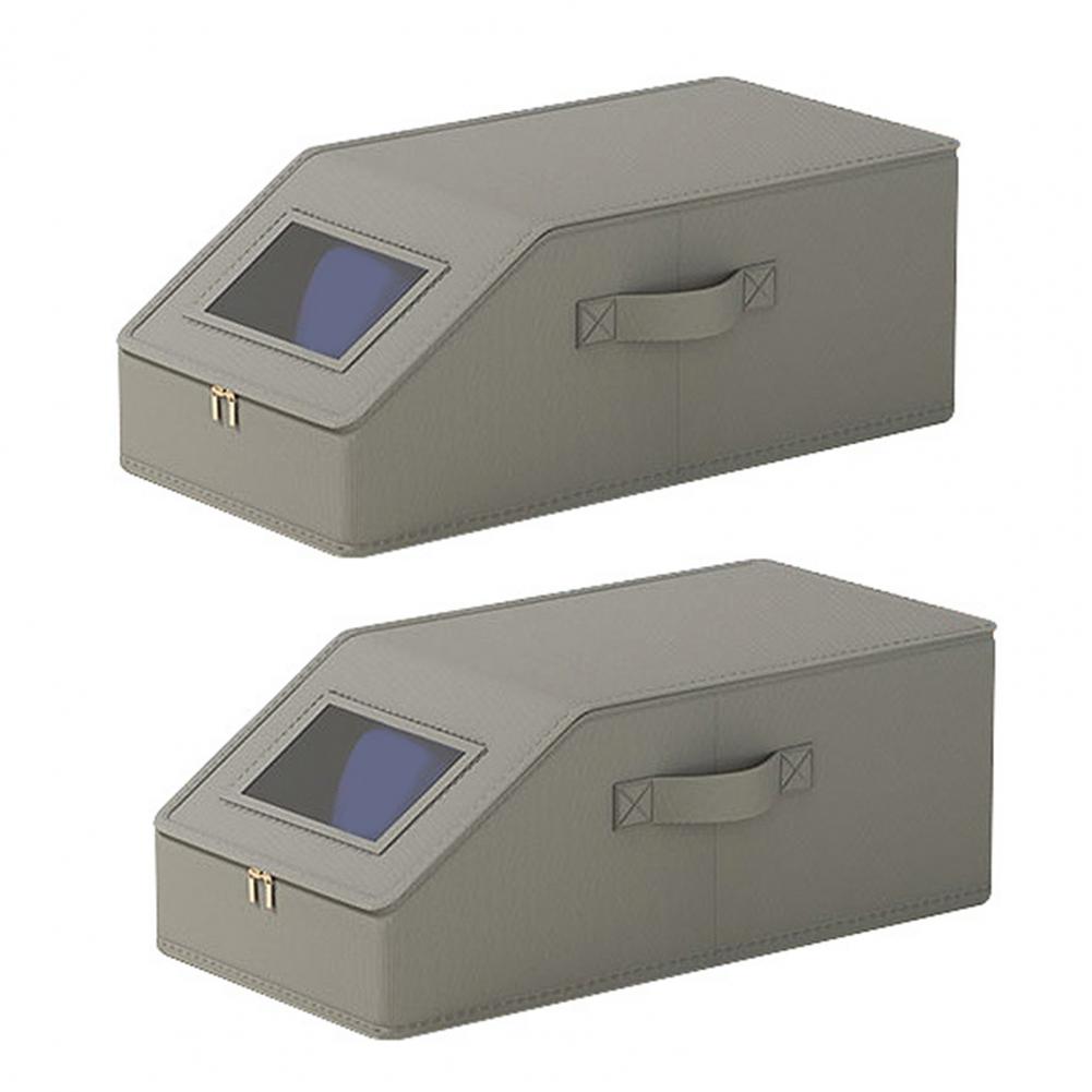 Hat Storage Box Baseball Cap Organizer with Transparent Window Stackable Hat Case Holds Up To 12 Caps for Closet Storage