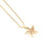 Light Luxury Copper Alloy Gold-Plated Rotating Starfish Necklace, Female Light Luxury Full Diamond Niche Design High-End Necklace