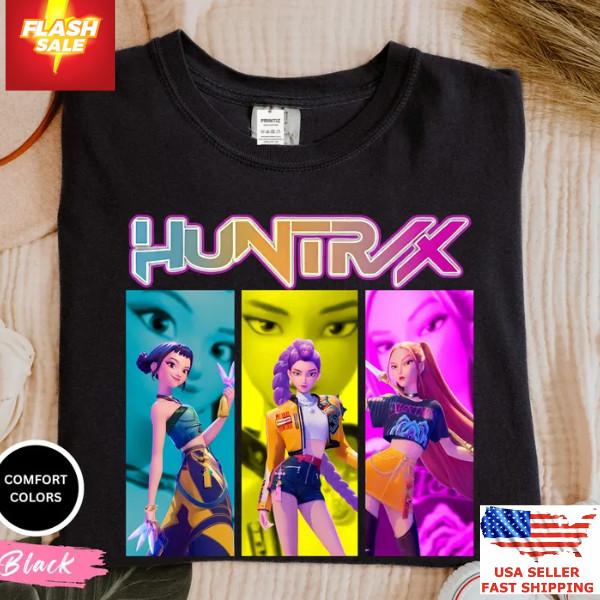 Kpop Demon Hunters Jinu Manga Shirt  + Huntrix Pin Limited Unisex T-Shirt L
