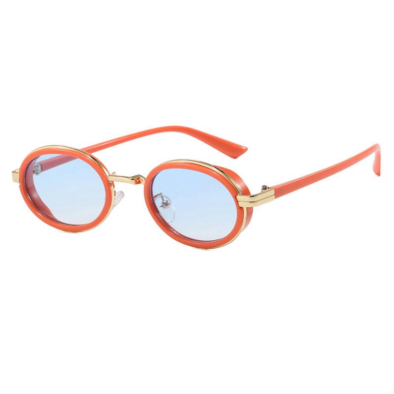 

Small Metal Frame Oval Sunglasses For Women Brand Designer Fashion Luxury Shades UV400 Eyewear Men Vintage Sun Glasses