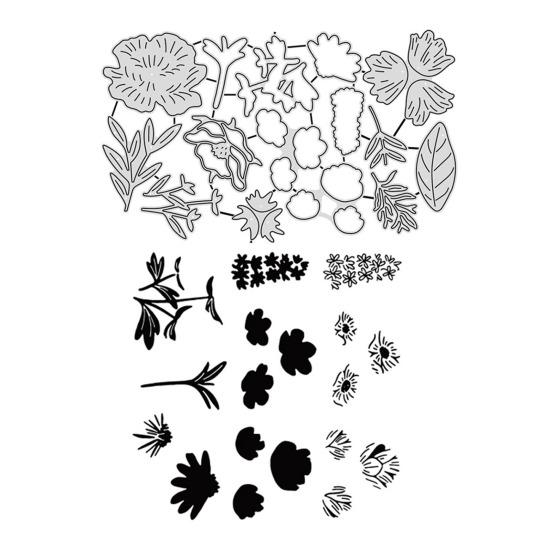 Stamps And Dies Set for Card Making Clear Silicone Stamps And Carbon Steel Cutting Dies Set for DIY Album Scrapbooking Greeting Card Making