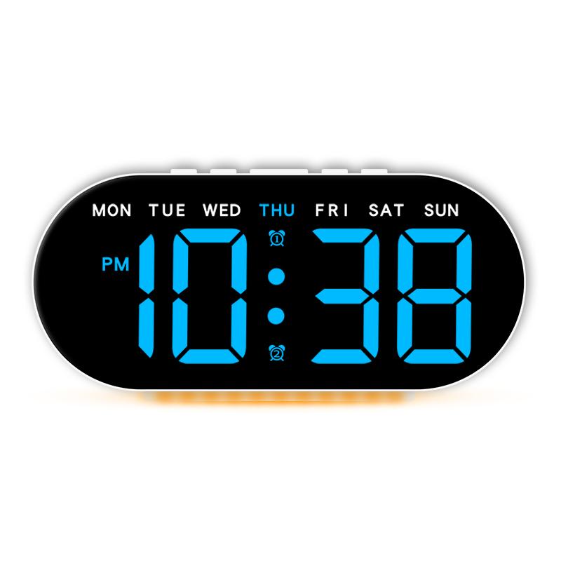 Vibrant Multi-Function LED Digital Clock - Stylish Bedroom Decor with USB Output Alarm and Ambient Lighting - Perfect for Mode
