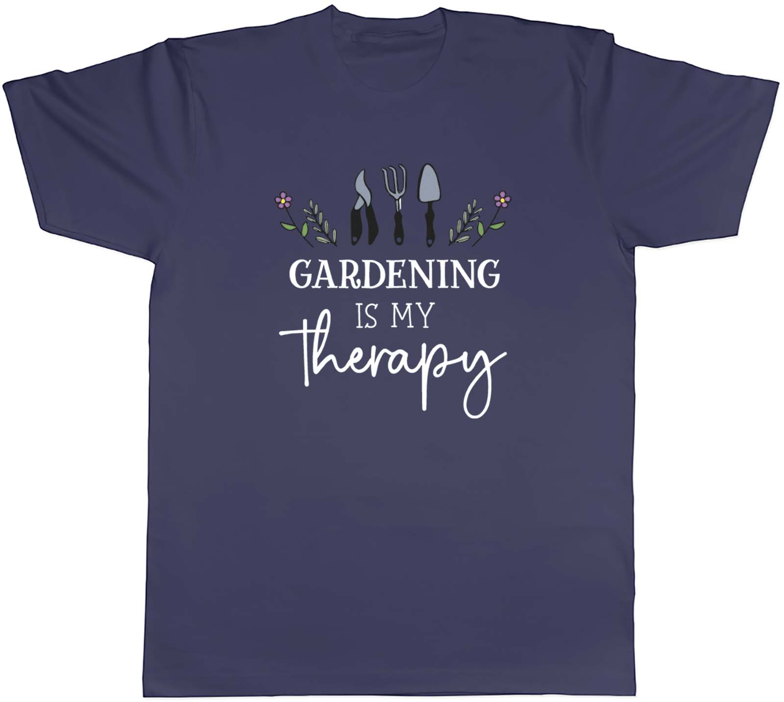 Gardening Is My Therapy Garden Mens Unisex T-Shirt Tee Gift L
