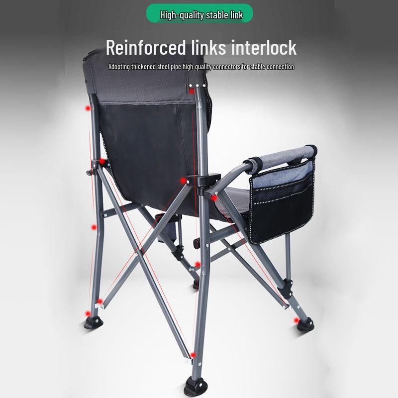 Lightweight Outdoor Folding Chair: Portable Recliner & Director's Chair for Camping, Fishing, and Relaxation.