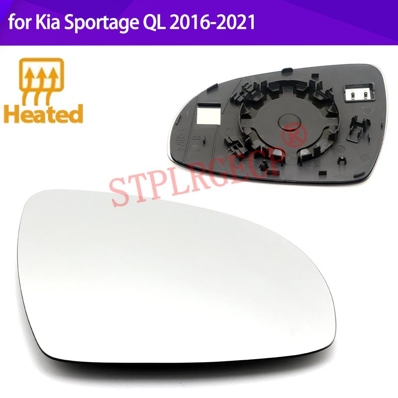 Stplrgecp Car Passenger Driver Side Left or Right Door Side Heated Wing Mirror Glass Lens for Kia Sportage QL 2016-2021