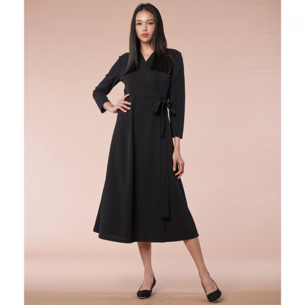 Lipbbam Long Wrap Dress Ldm07bk01