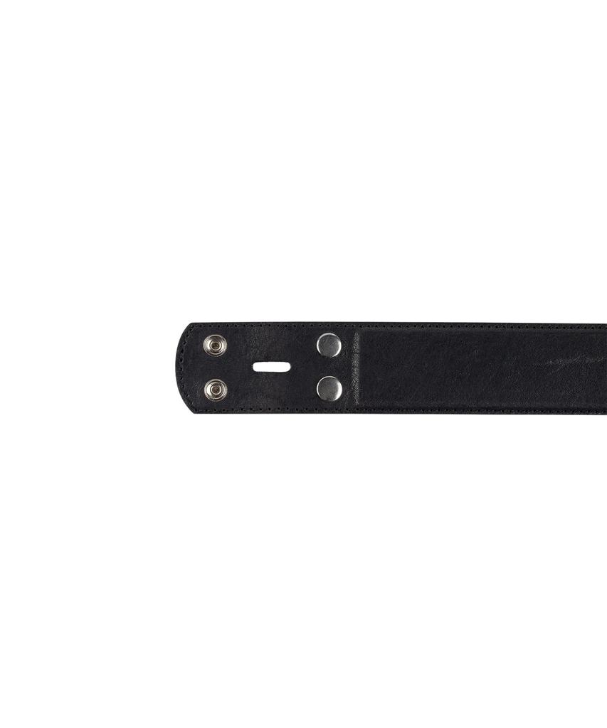 Emoseutaenseukeulleob Core Belt - Calf Hair (Black Snake / Red Lining)