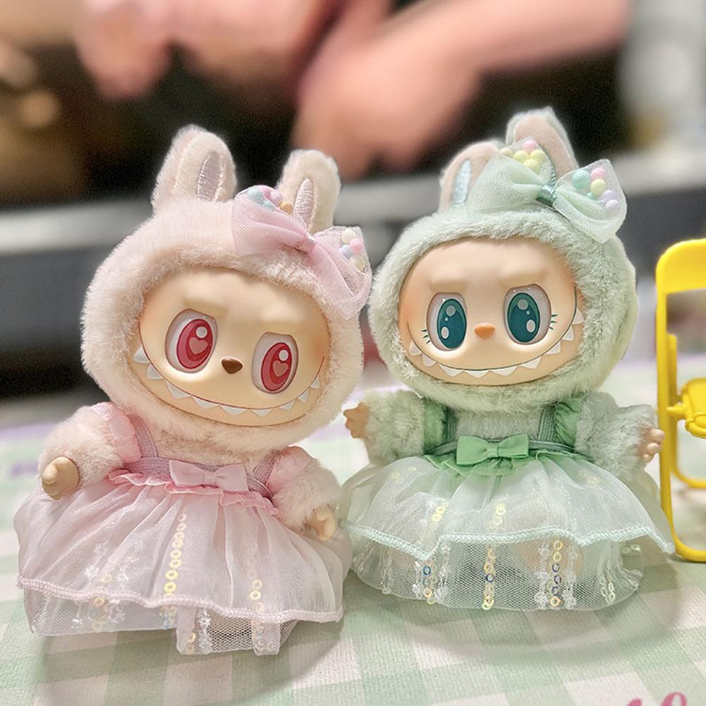For 17cm Labubu Doll Clothes Fashion Clothes Hoodies Doll Clothes Hoodies Dolls Accessories Cute Decoration Little Cloths