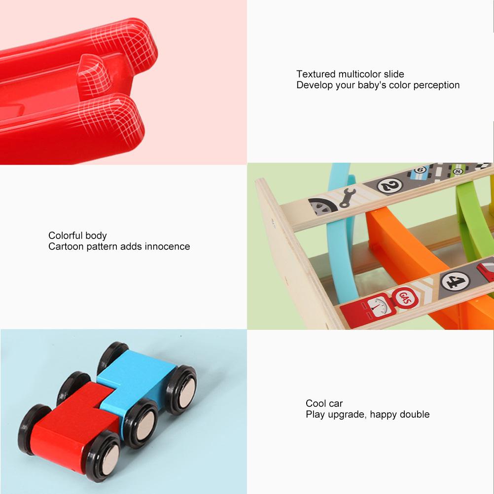 Dětská závodní dráha s rampou, mini autíčko, hračka pro děti, klouzavá dráha, sada autíček pro děti, chlapce, dívky