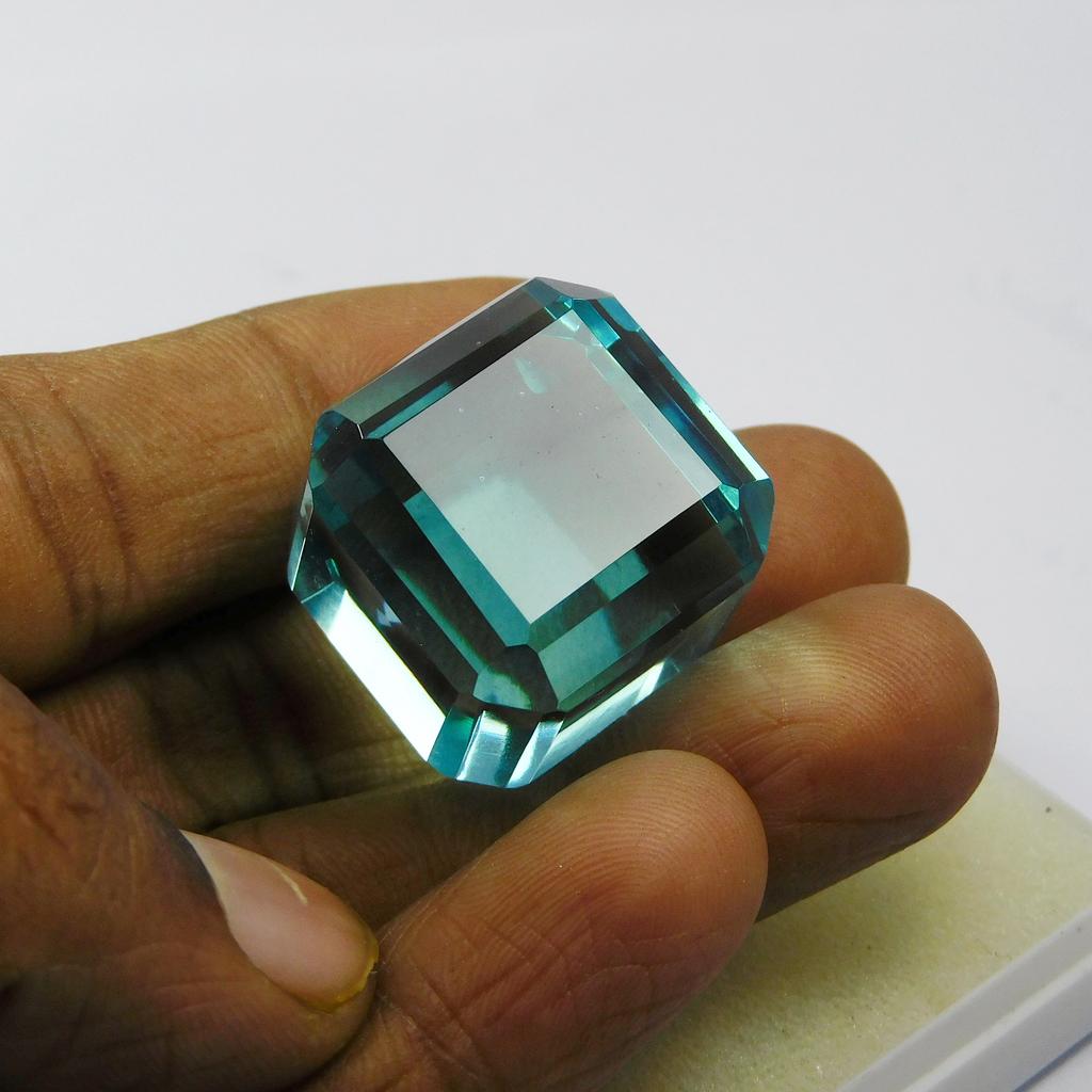 Lab Created Blue Sapphire 103.25ct Certified Loose Gemstone