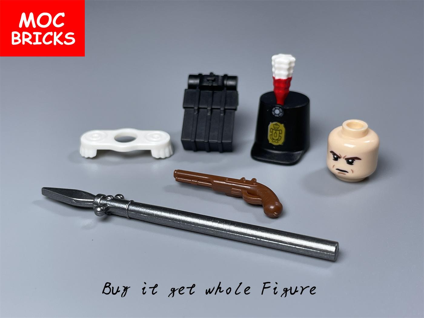 

MOC Bricks British Army Napoleonic Wars Figure Building Blocks Sword Gun Military Weapons Attachments Kids Toy