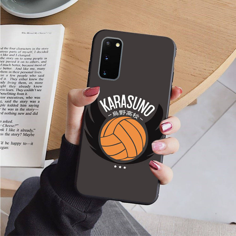 

AD72 Haikyuu Black Case for iPhone 16 15 Plus 14 13 12 11 Pro 8 7 6S SE 5S X XR XS Max Realme C30 C33 C31 9I Huawei Y8P Y9 Sofe Cover iPhone 15 Pro коричнево-жовтий